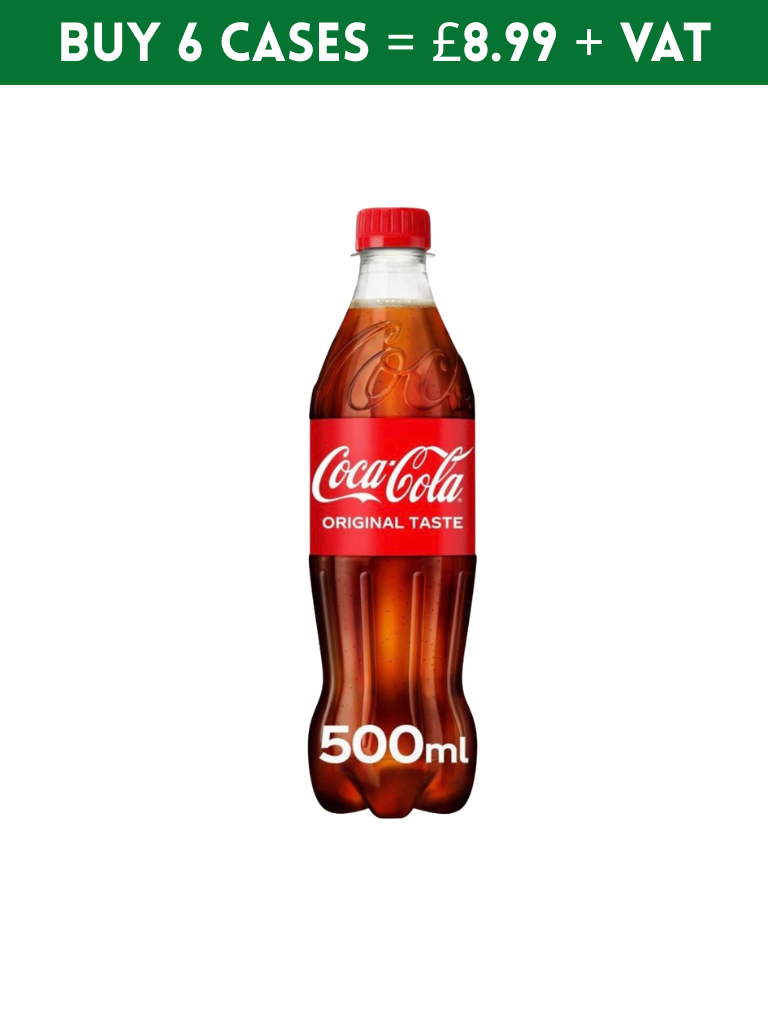 COCA COLA ORIGINAL BOTTLES 500ML - (CASE OF 12)