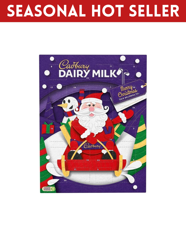 CADBURY DAIRY MILK CHOCOLATE ADVENT CALENDAR - (BOX OF 12)