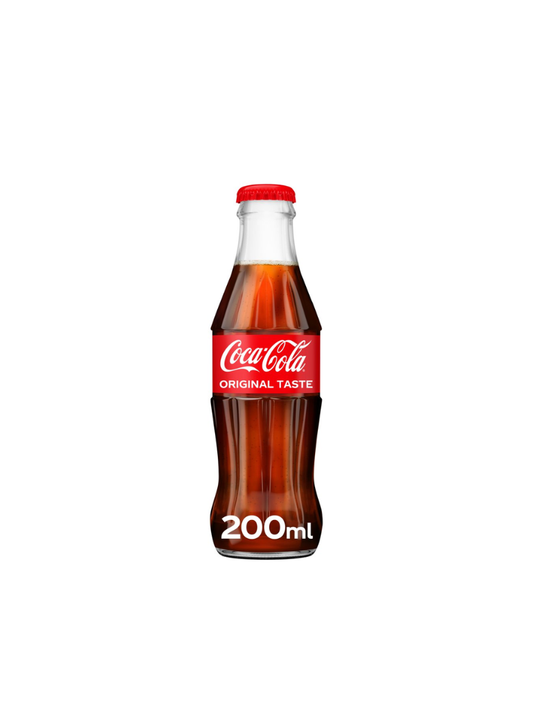 COCA COLA ORIGINAL GLASS BOTTLES 200ML - (CASE OF 24)