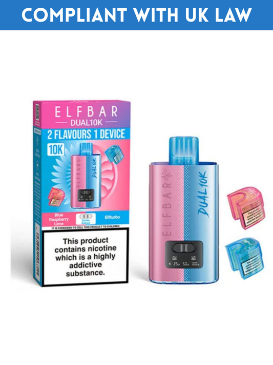 ELF BAR DUAL 10K REFILLABLE VAPE - (BOX OF 5)