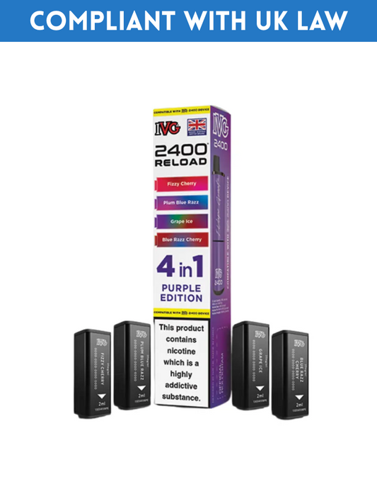 IVG 2400 RELOAD PREFILLED PODS 4 IN 1 - (BOX OF 5)