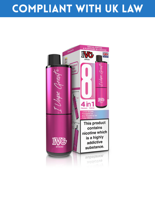 IVG 2400 RECHARGEABLE VAPE KIT - (BOX OF 5)