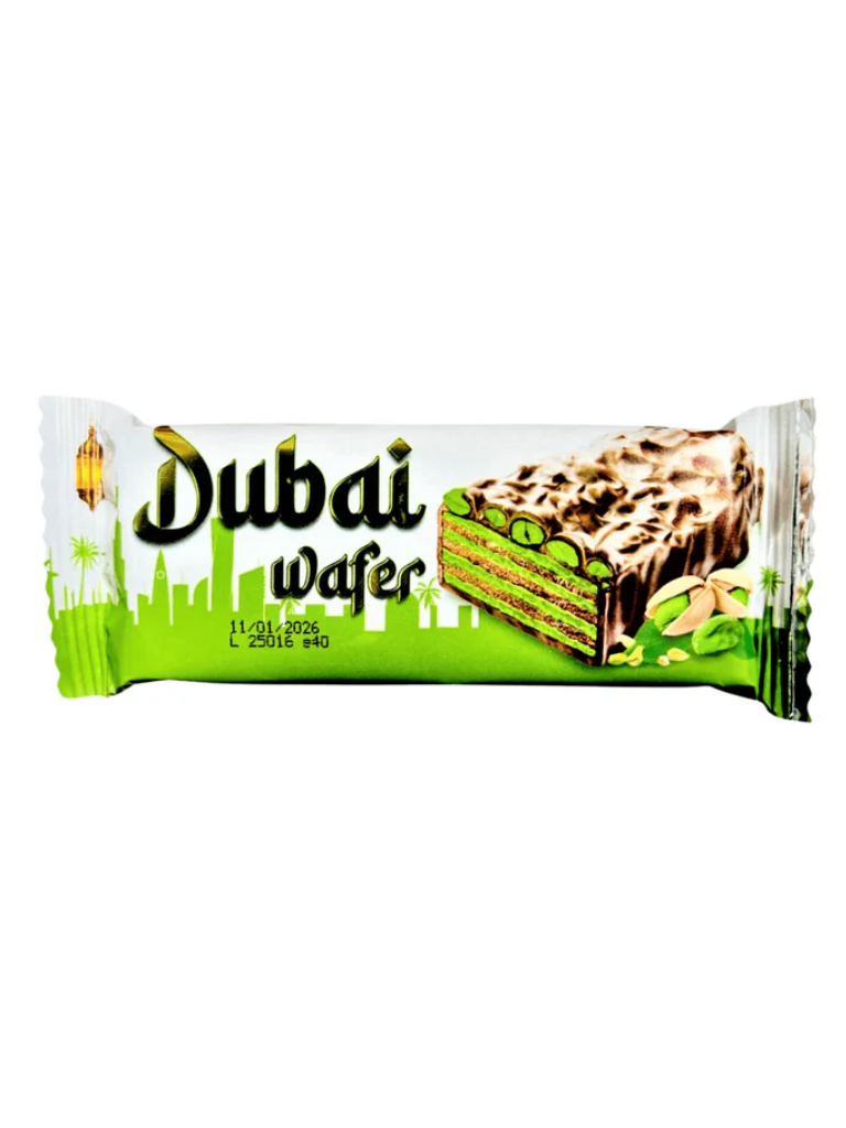 DUABI PISTACHIO WAFER - (BOX OF 24)